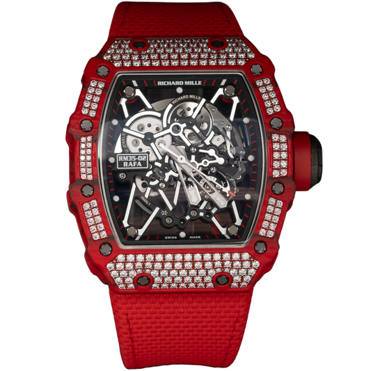 RM35-02 Rafael Nadal Red NTPT with Factory Diamond Setting
