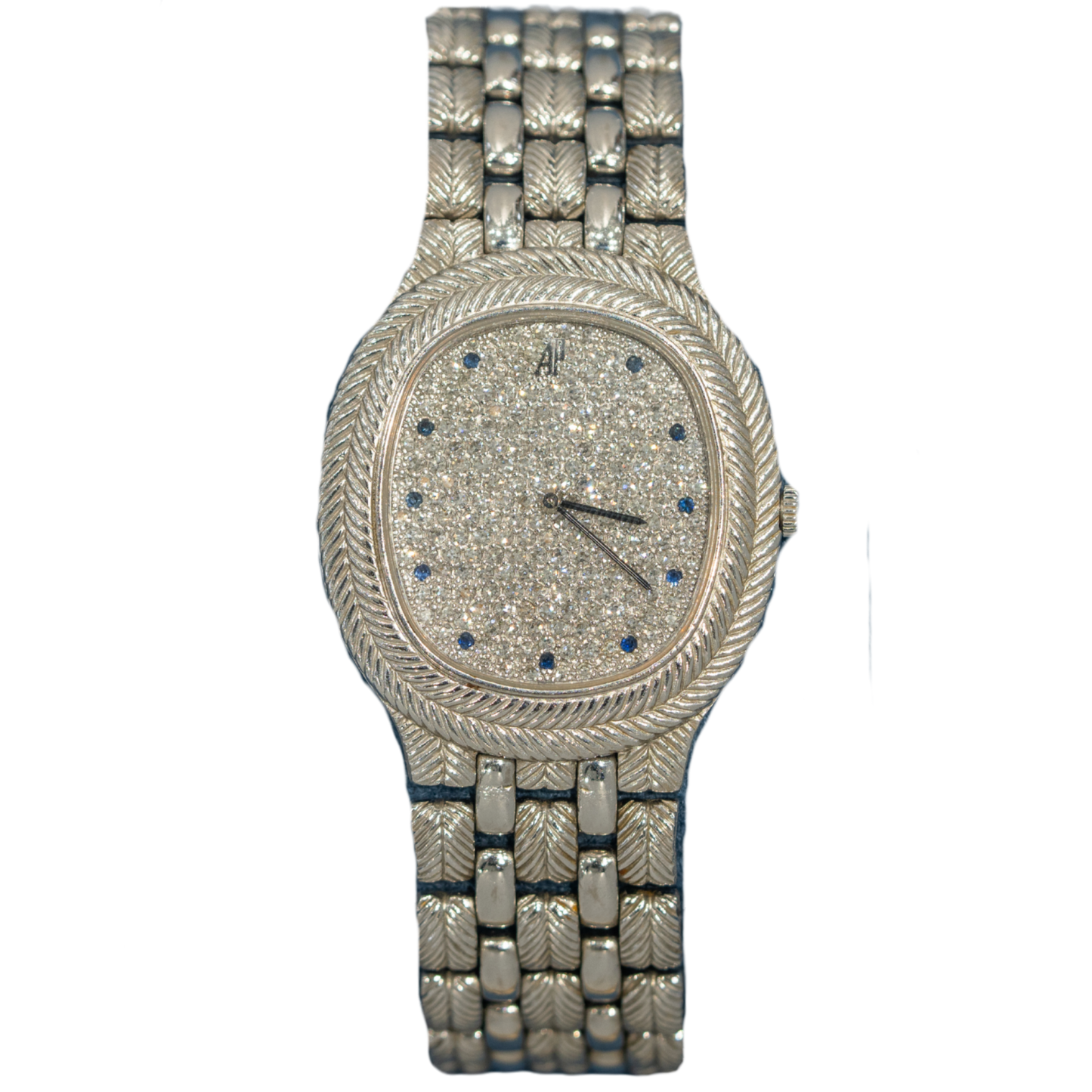 Audemars Piguet "FEATHER" Ref. 56455BC 18KT White Gold Diamond Pave Dial Quarts Sapphire Markers