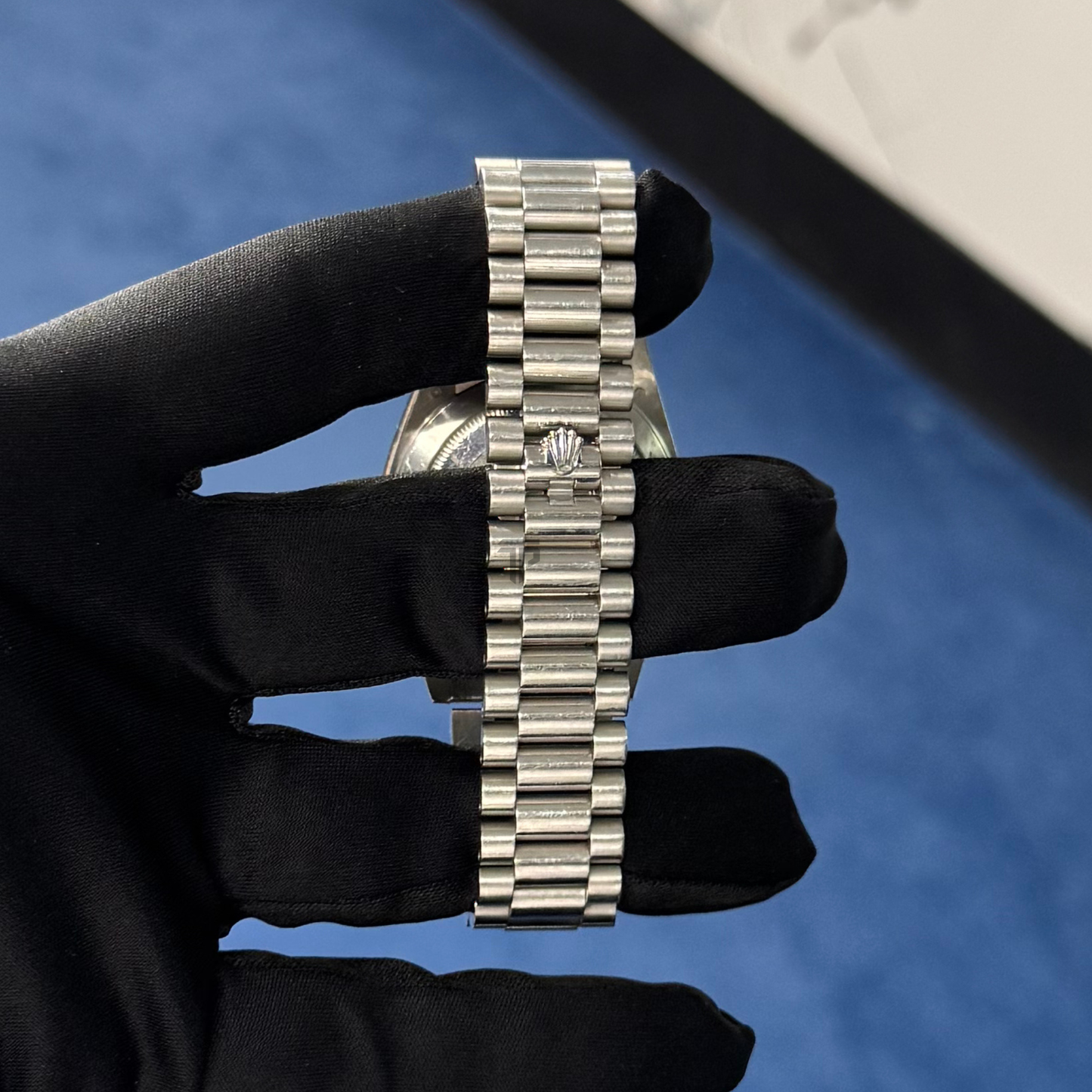 Rolex Day Date Ref. 228206 Platinum 40mm with Sapphire/Baguette Pave Dial
