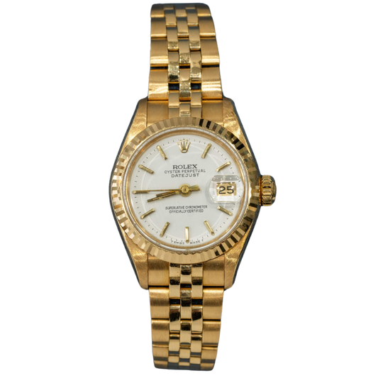 Rolex Datejust Ref. 69178 26MM Full Yellow Gold with White Stick Dial