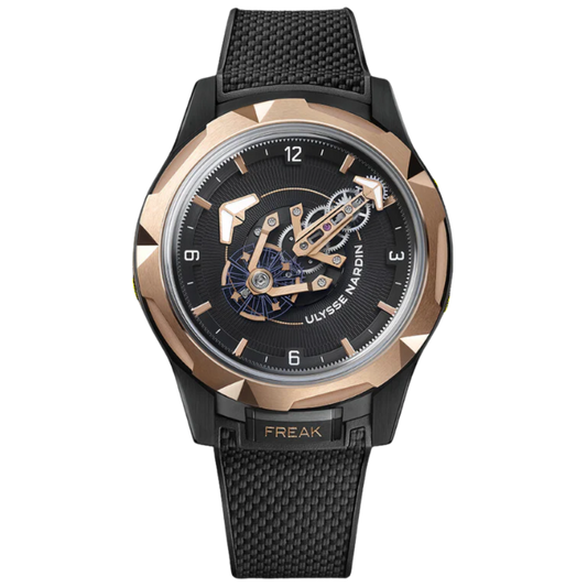 FREAK ONE 43 MM BLACK DLC COATED TITANIUM - GOLD WITH BLACK DIAL