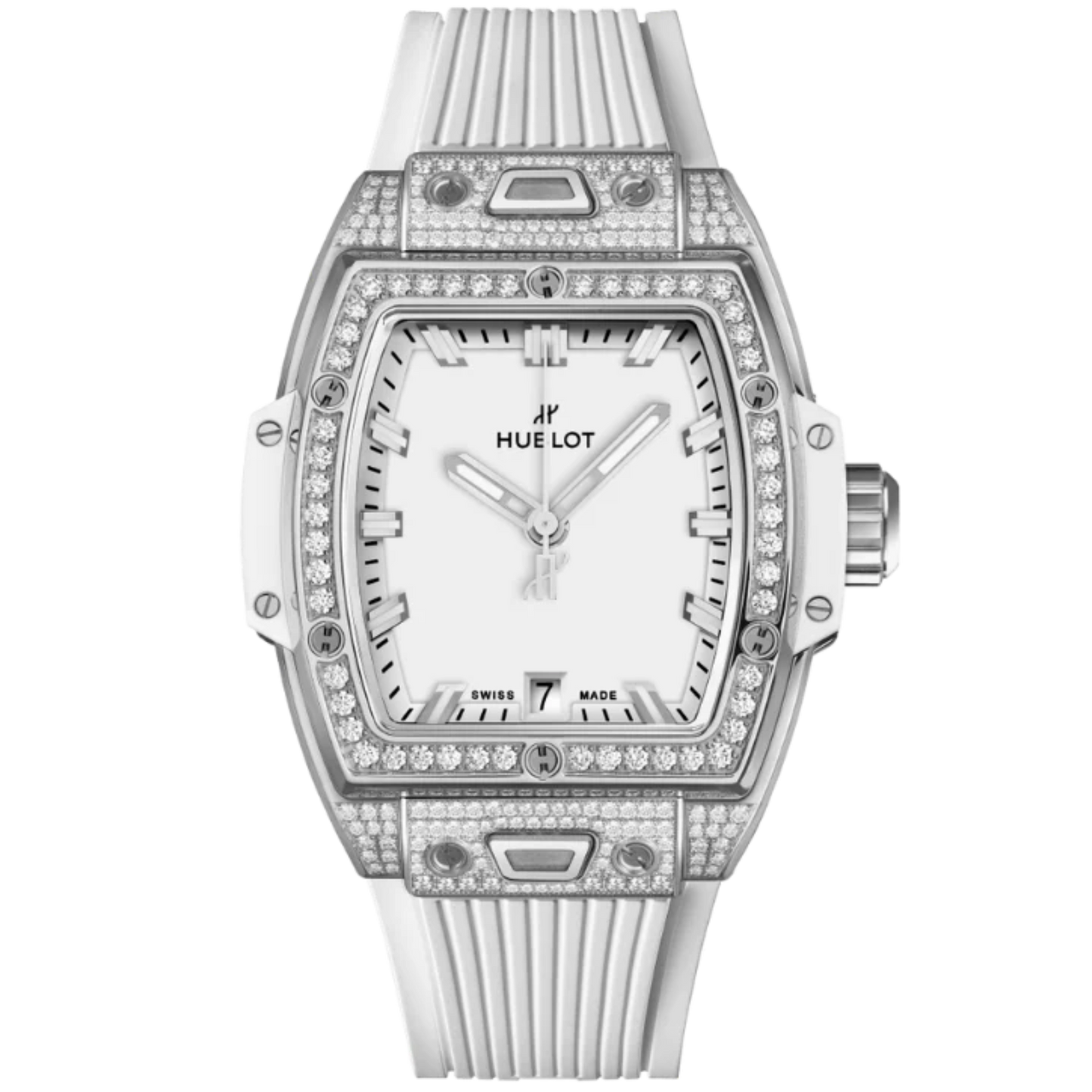 SPIRIT OF BIG BANG 39 MM TITANIUM WHITE PAVÉ