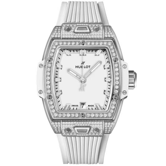 SPIRIT OF BIG BANG 39 MM TITANIUM WHITE PAVÉ