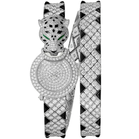 LA PANTHERE DE CARTIER 24 MM RHODIUMIZED WHITE GOLD