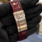 Rolex Daytona Ref. 116599RU White Gold Factory Baguette/Ruby Set on Leather