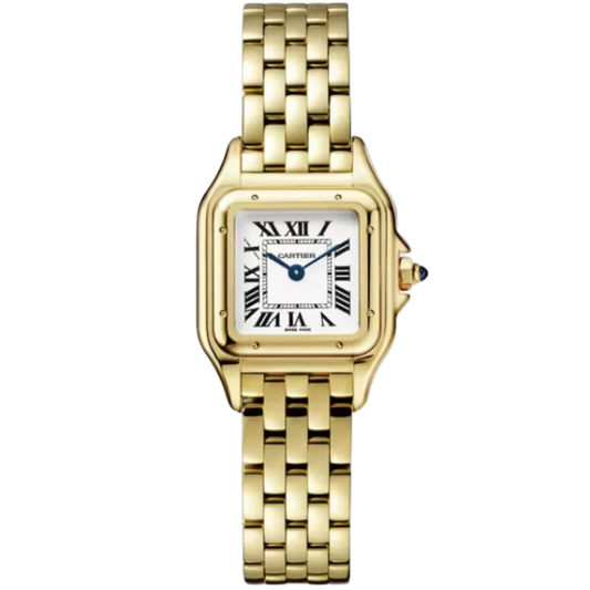 PANTHERE DE CARTIER 30 MM YELLOW GOLD WITH SILVER DIAL