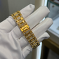 Audemars Piguet Ref. 56530BA 33MM Yellow Gold Royal Oak Full Pave Factory Set Ruby Markers (Watch + Service Papers)