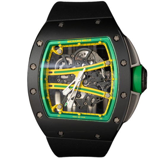Richard Mille RM61-01 Yohan Blake Black Ceramic NTPT Sides (Green/Yellow Insert)