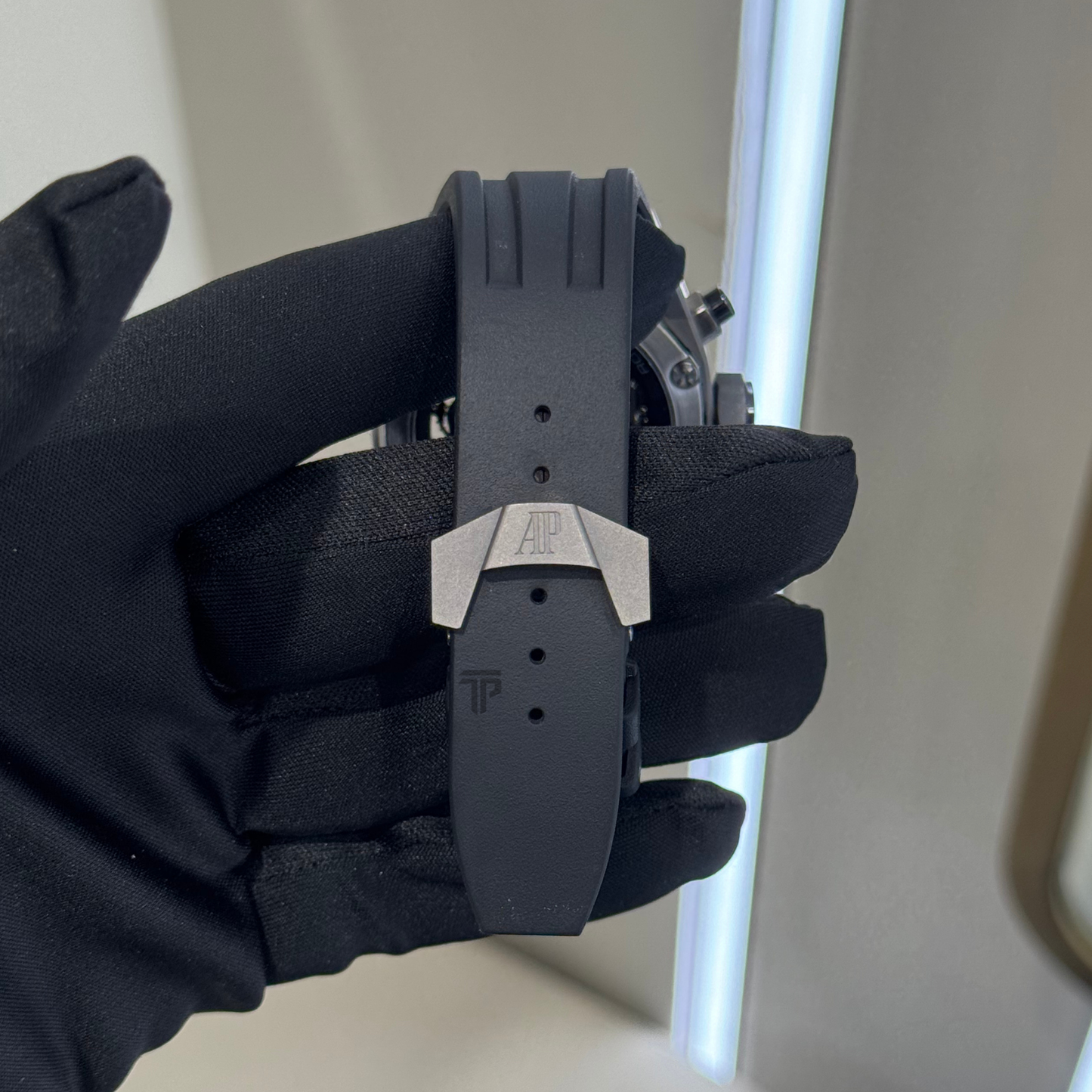 Royal Oak Concept 44MM Gmt Tourbillon Black Rubber Strap Titanium Case