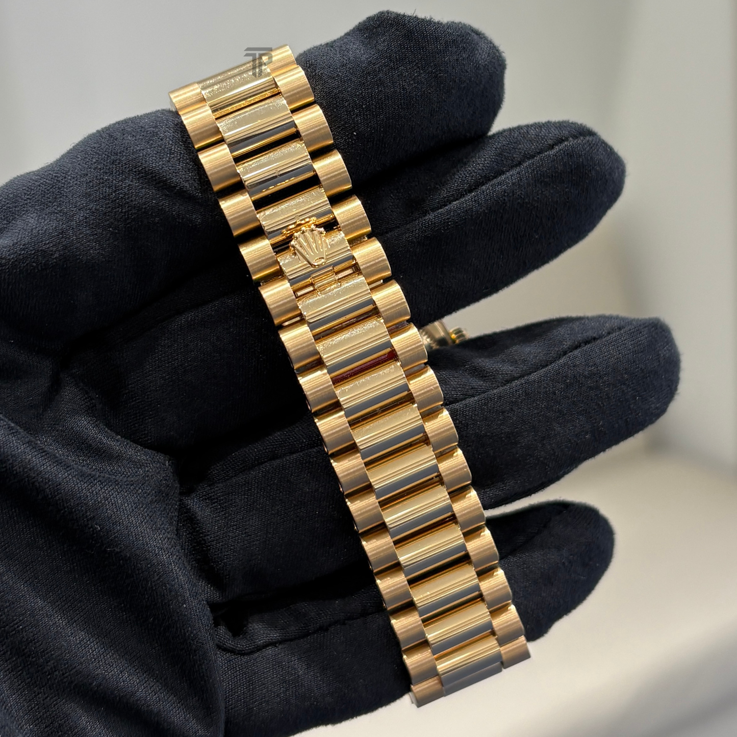 Rolex Day-Date Ref. 128348RBR 36mm Yellow Gold Pave Dial Rainbow Markers