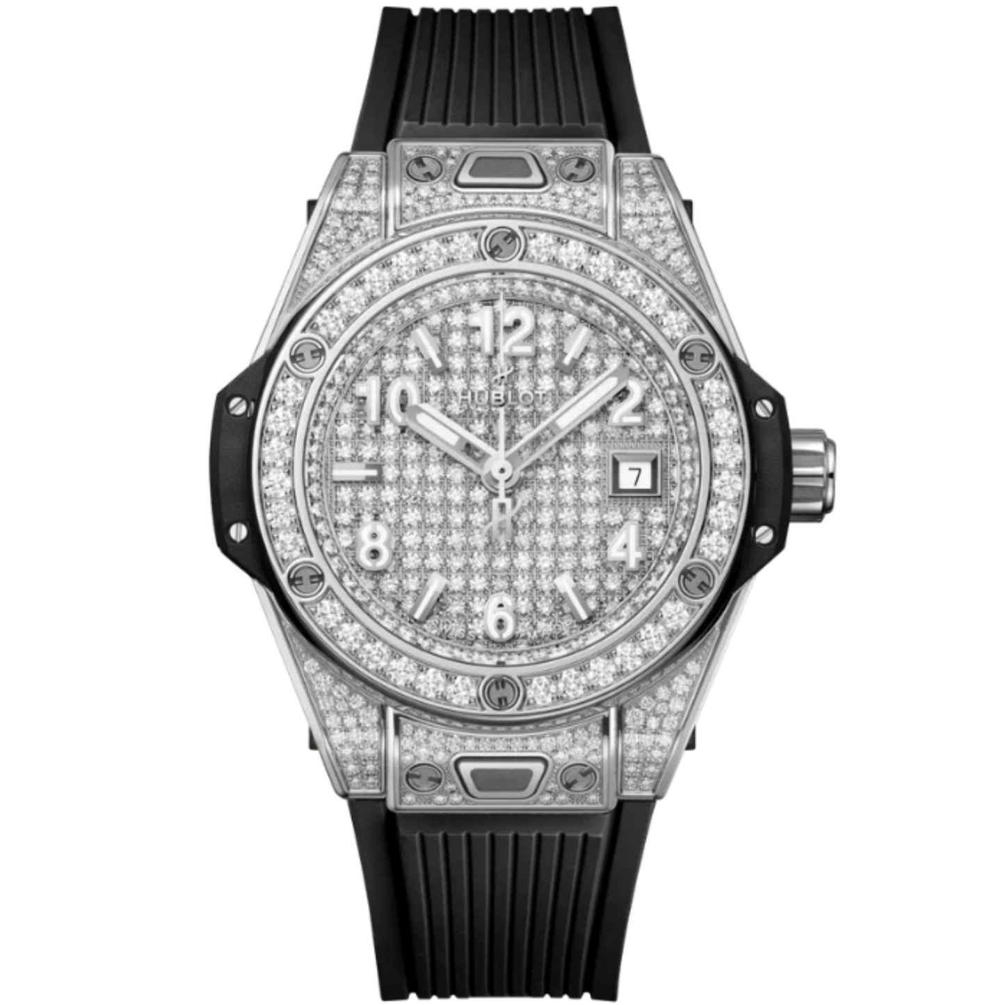 Big Bang 33mm ONE CLICK STEEL FULL PAVÉ