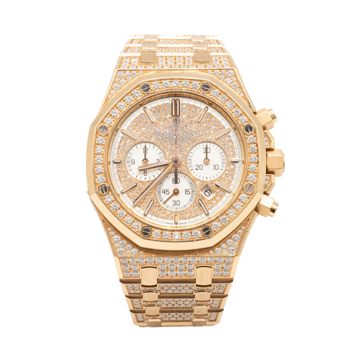 Audemars Piguet 41MM Royal Oak Chronograph Ref. 26322OR.ZZ.1222OR.01 Rose Gold, Factory Set, White Subdials