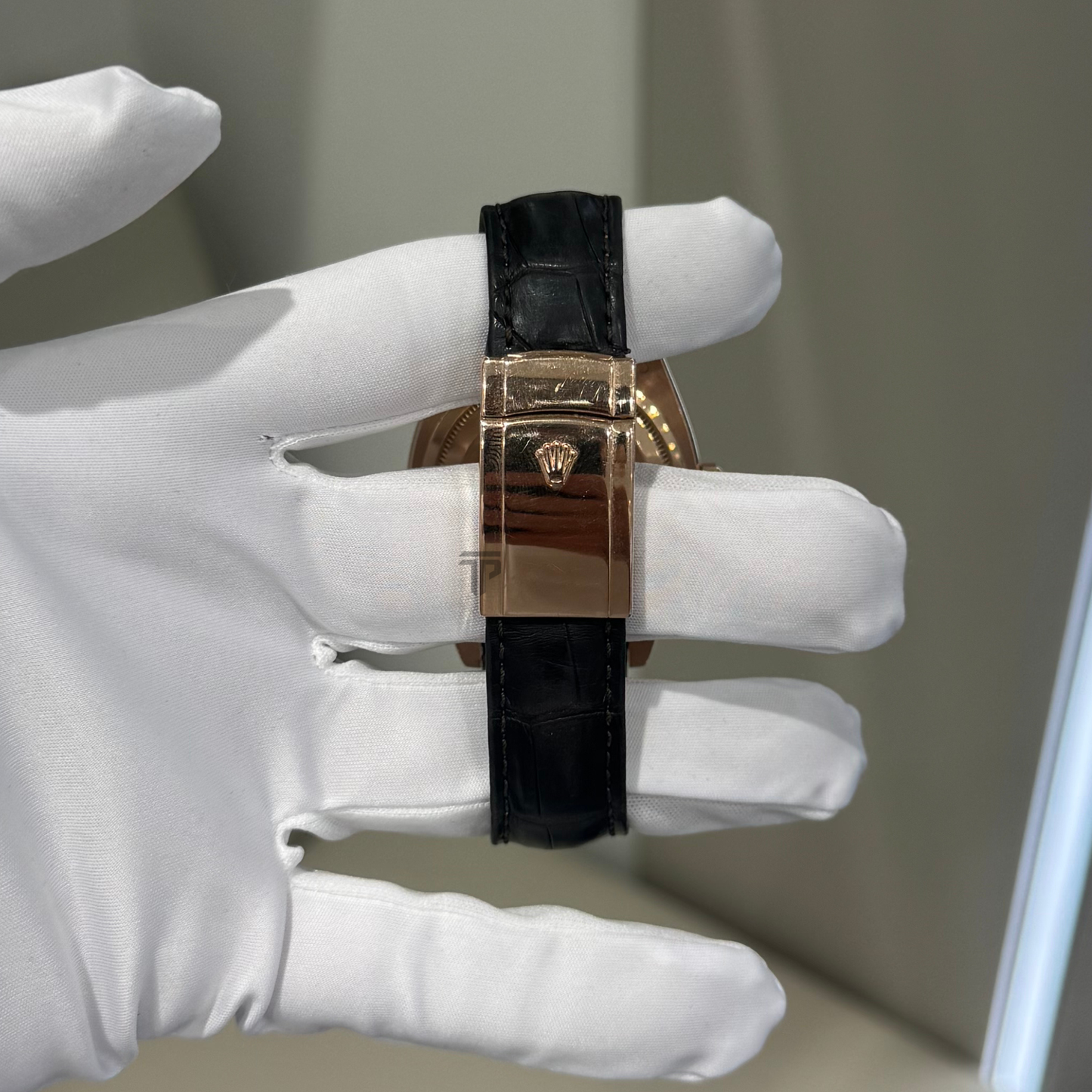 Rolex Skydweller Ref. 326135 Rose Gold Chocolate Arabic Dial on Leather Strap