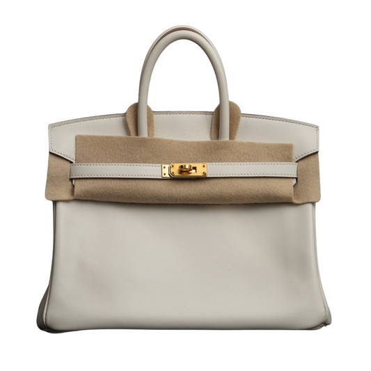 Hermes Birkin 25 Mushroom Swift GHW B Stamp
