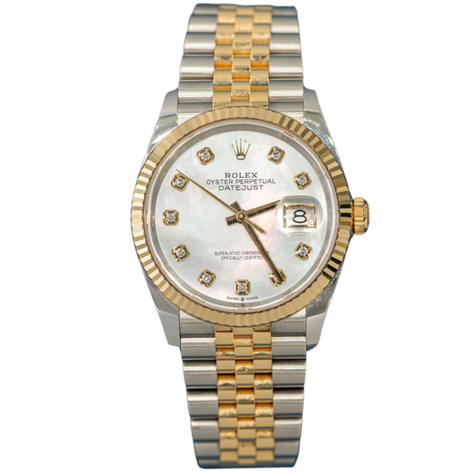 Rolex Datejust Ref. 126233 Two Tone Yellow Gold / SS MOP Diamond Dial