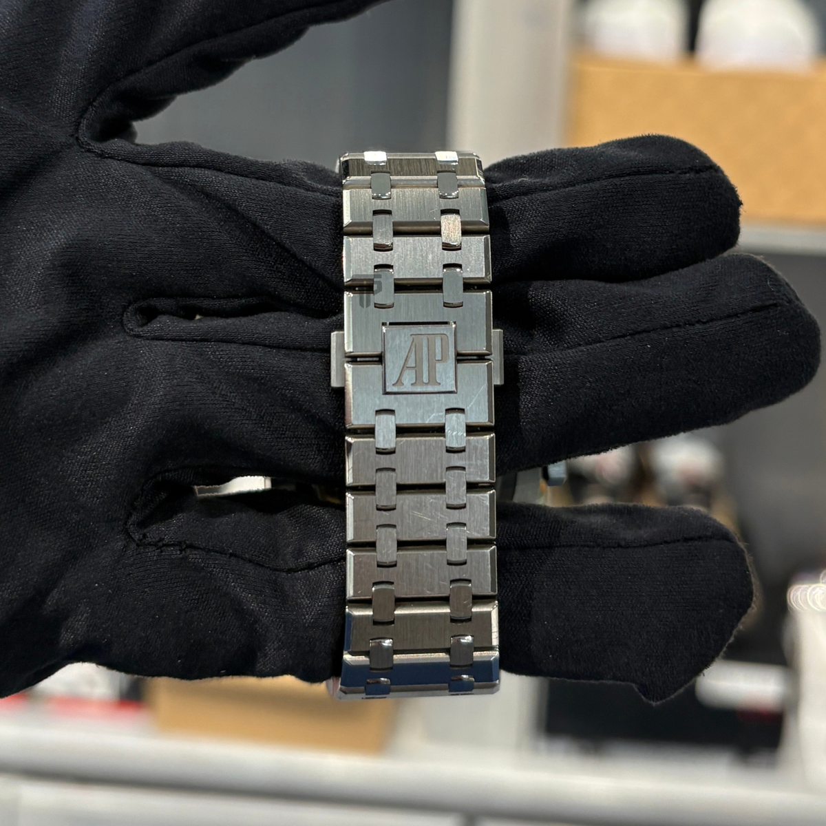 Audemars Piguet Royal Oak Ref. 26574TI.OO.1220TI.01 41mm Titanium Black /Blue Dial Perpetual Calendar