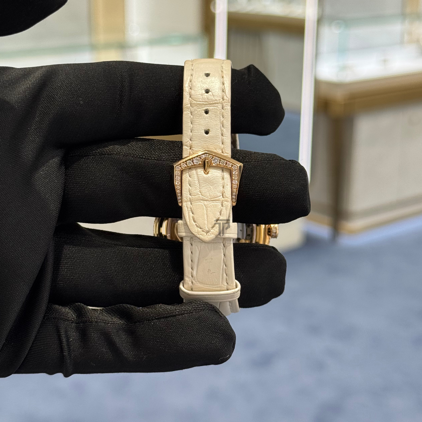 Patek Philippe Ref. 4948R-001 38MM Annual Calendar/Moonphase Rose Gold White Dial with Diamond Bezel