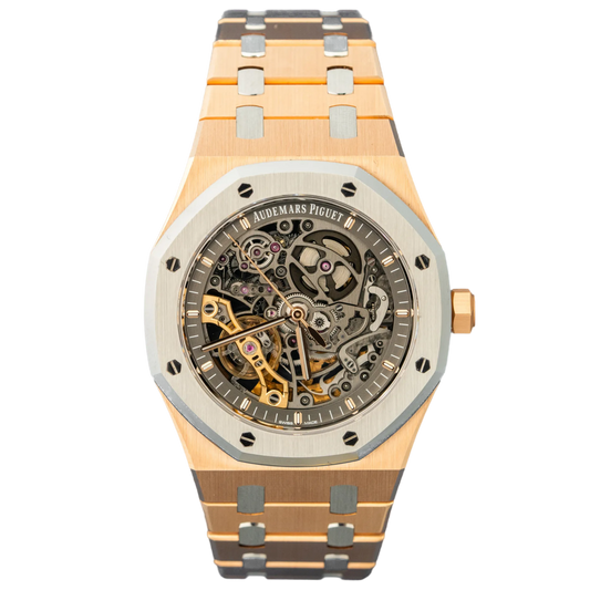 Audemars Piguet Ref. 15407RT.OO.1220RT.01 “Create the Extraordinary” Rose Gold/White Gold Two Tone Openworked Skeleton