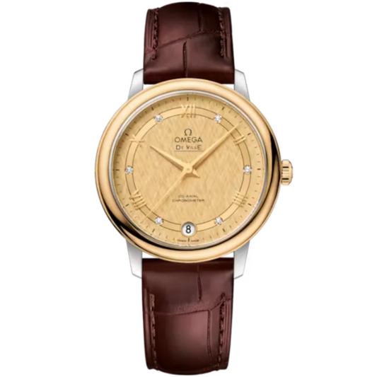 DE VILLE PRESTIGE 33 MM STAINLESS STEEL - YELLOW GOLD WITH YELLOW DIAL