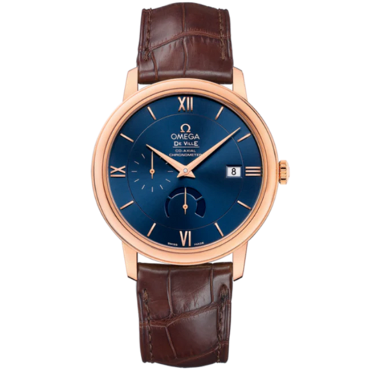 DE VILLE PRESTIGE 39 MM RED GOLD WITH BLUE DIAL
