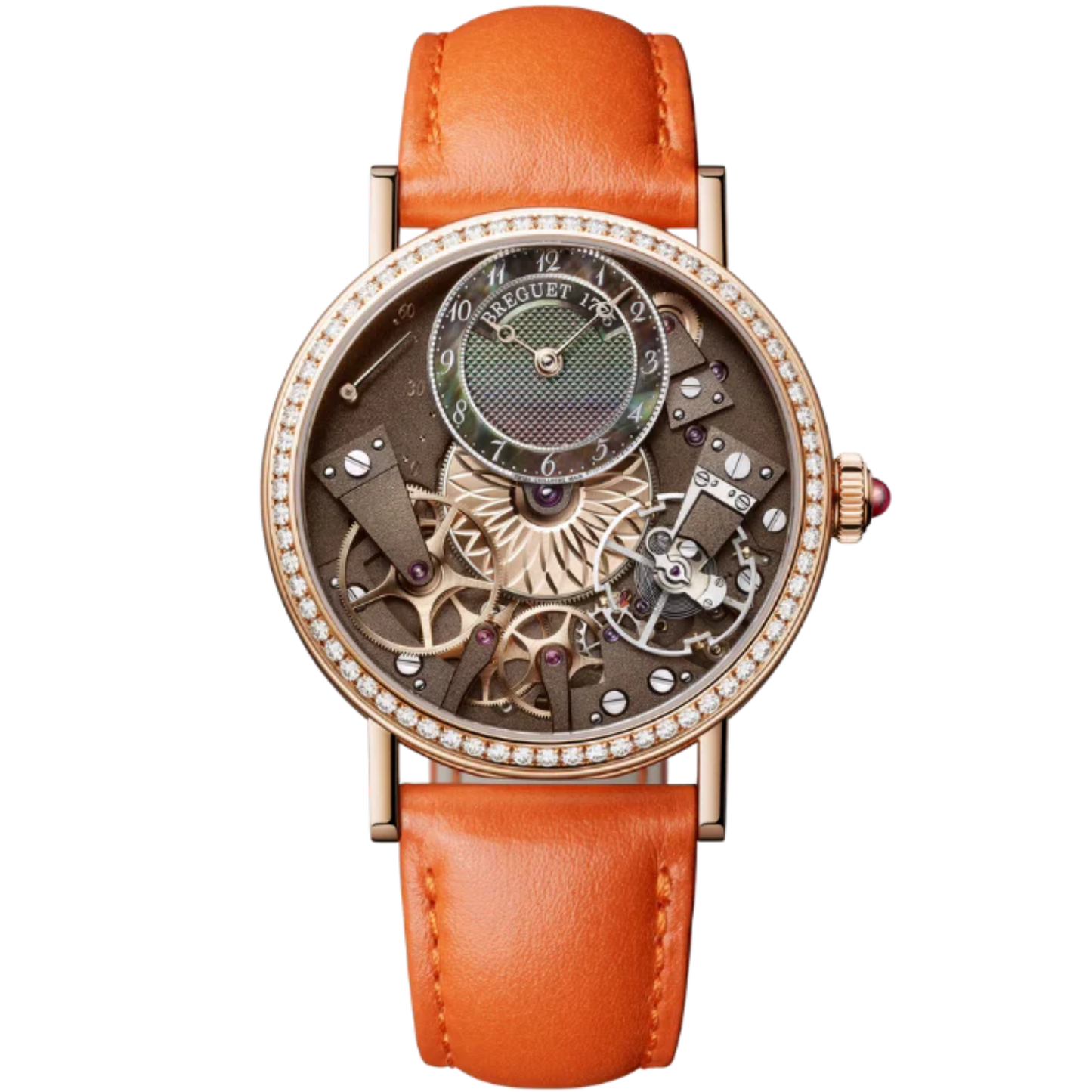 TRADITION DAME 7038 37 MM 18K ROSE GOLD WITH TAHITIAN MOTHER OF PEARL DIAL