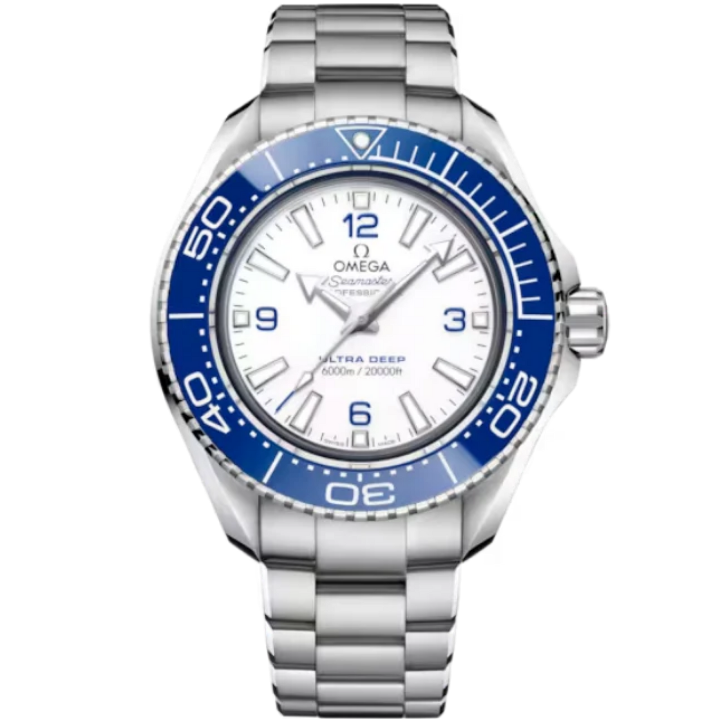 SEAMASTER PLANET OCEAN 6000M ULTRA DEEP 45 MM O-MEGASTEEL WITH WHITE DIAL