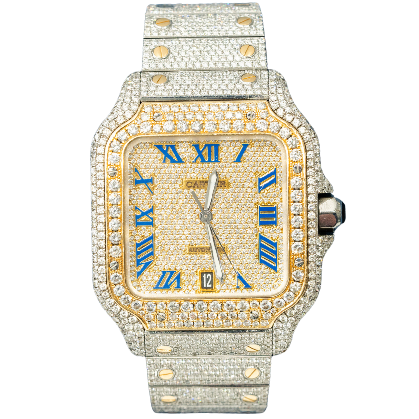 Cartier W2SA0009 Cartier Santos Bussdown (Dial Too) Size LARGE Two-Tone