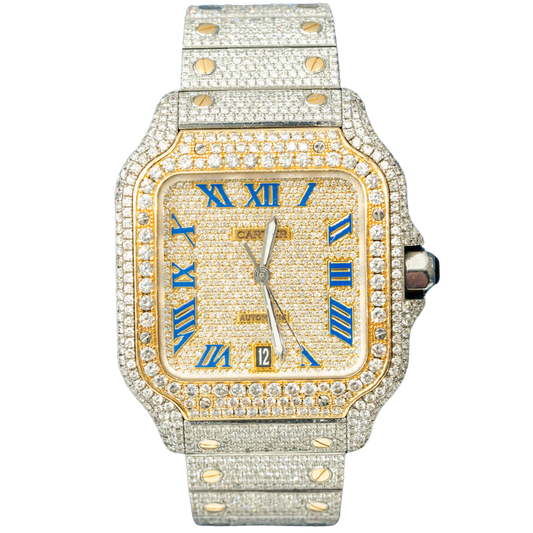 Cartier W2SA0009 Cartier Santos Bussdown (Dial Too) Size LARGE Two-Tone