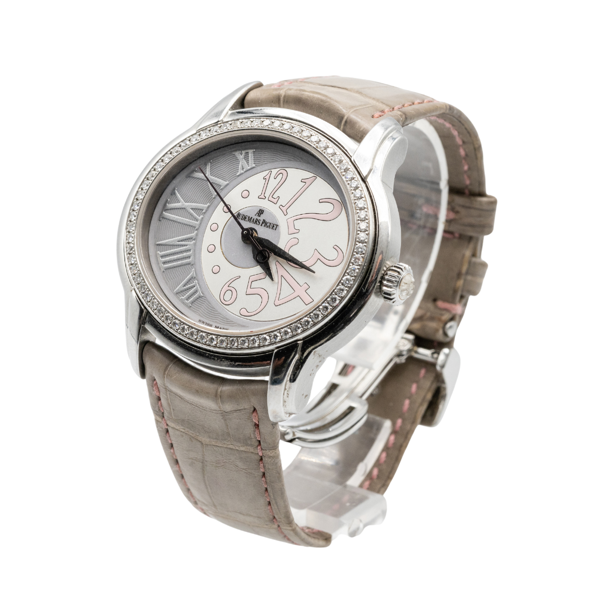 Audemars Piguet Ref. 77301ST.ZZ.D009CR.01 Stainless Steel Millenary Grey Dial with Diamond Bezel