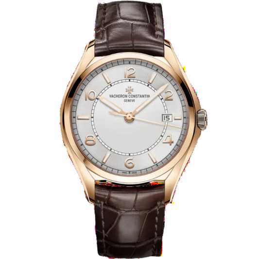 Vacheron Constantin Ref. 4600E/000R-B441 Rose Gold Silver Dial On Leather