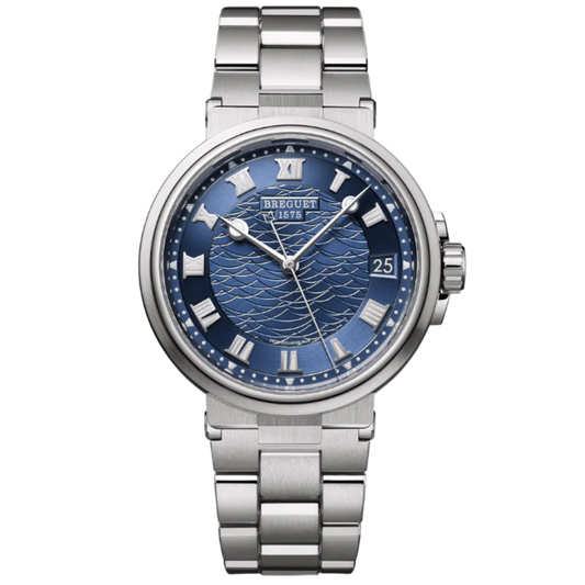 MARINE 5517 40 WHITE GOLD WITH SUNBURST BLUE DIAL