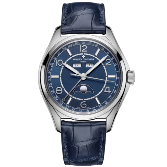 FIFTYSIX COMPLETE CALENDAR 40 MM STAINLESS STEEL WITH BLUE BRASS DIAL
