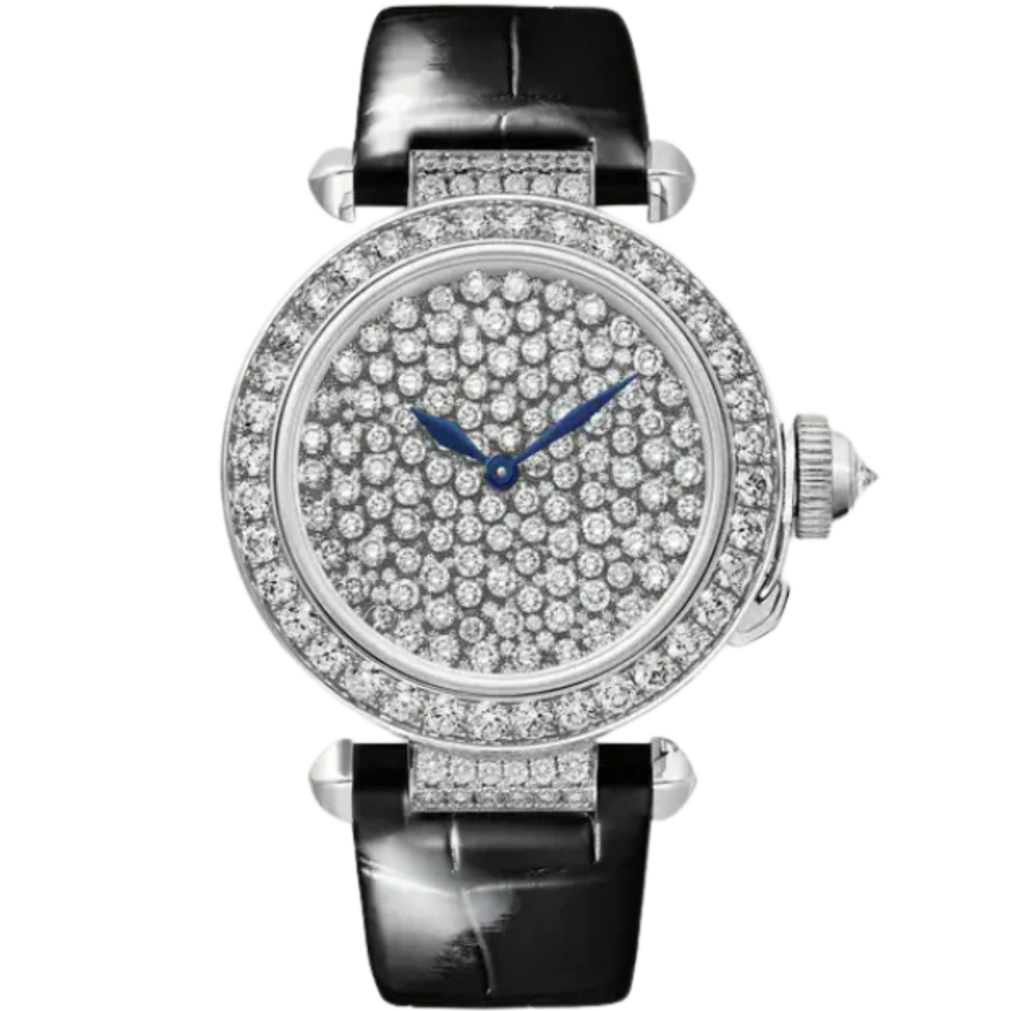 PASHA DE CARTIER 35 MM RHODIUMIZED 18K WHITE GOLD WITH 18K WHITE GOLD DIAL