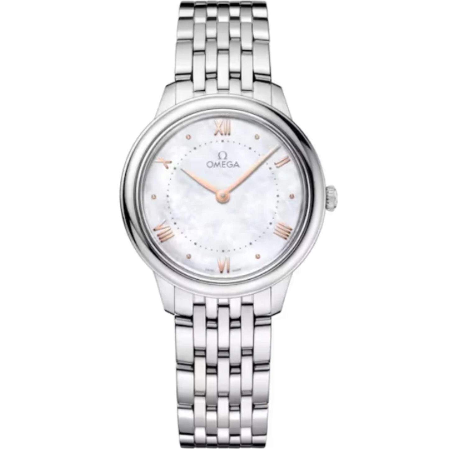 DE VILLE PRESTIGE 30 MM STAINLESS STEEL WITH MOTHER OF PEARL DIAL