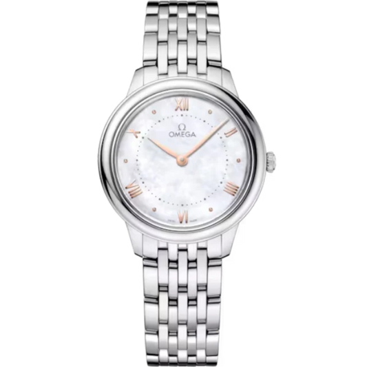 DE VILLE PRESTIGE 30 MM STAINLESS STEEL WITH MOTHER OF PEARL DIAL
