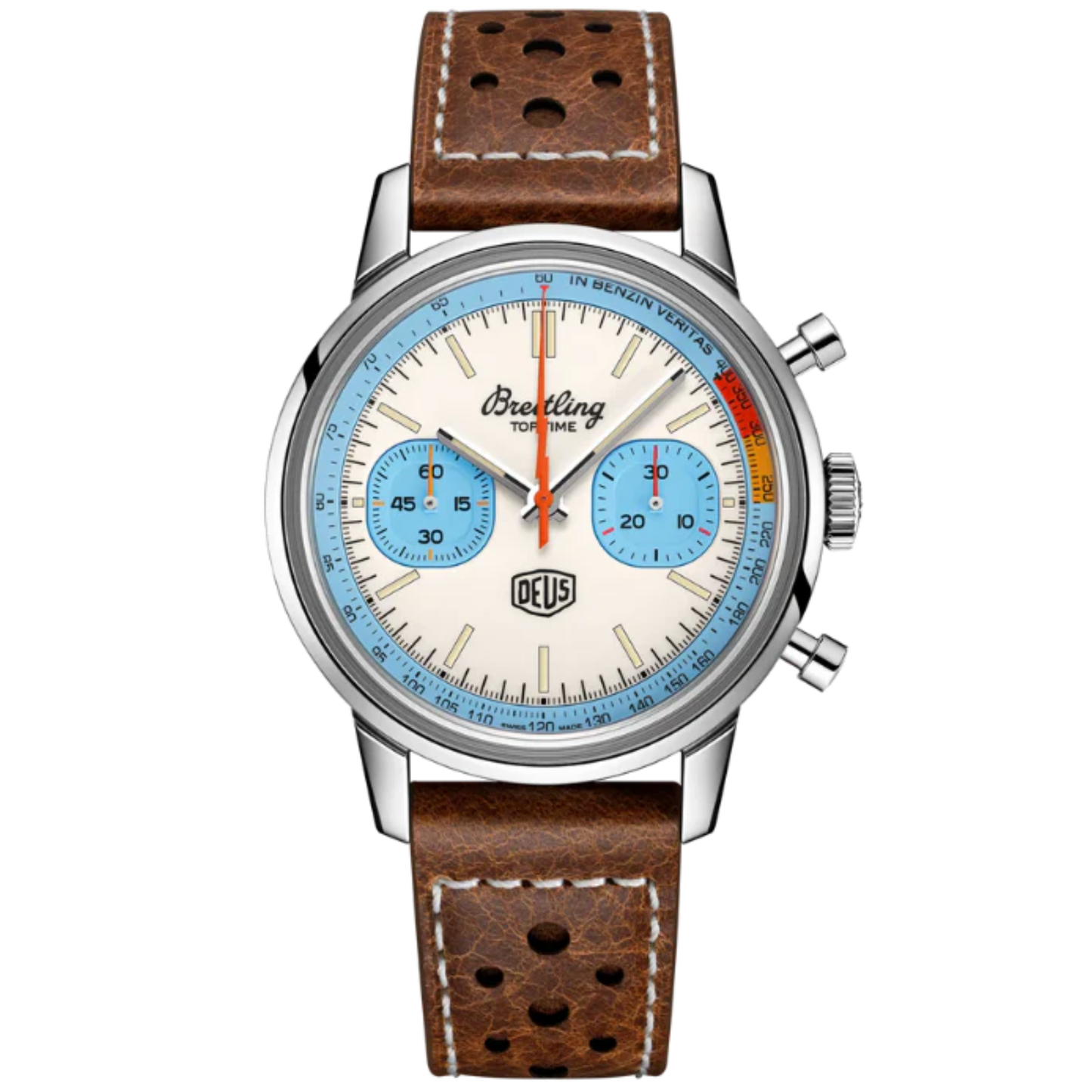 TOP TIME DEUS 41 MM STAINLESS STEEL WITH WHITE DIAL