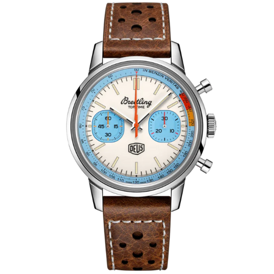 TOP TIME DEUS 41 MM STAINLESS STEEL WITH WHITE DIAL