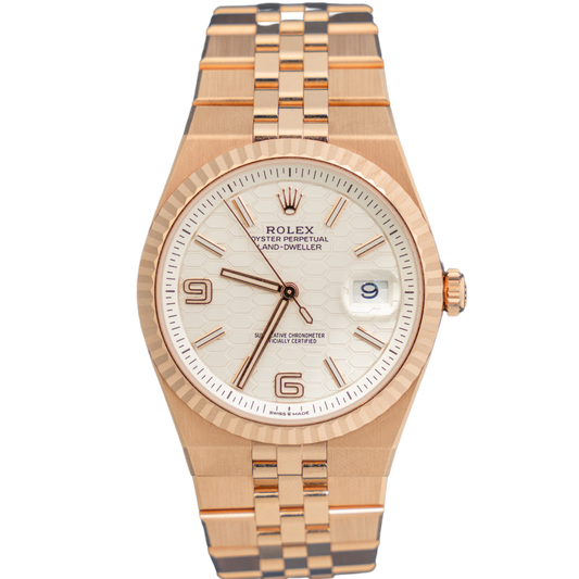 Rolex Landdweller Ref. 27335 40mm Rose Gold White Dial