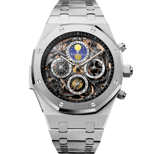 Royal Oak Openworked Grande Complication 44MM Titanium Bracelet Sapphire Dial Titanium Case With Steel Bezel