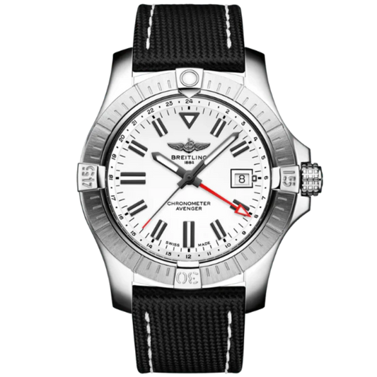 AVENGER AUTOMATIC 43 MM STAINLESS STEEL AND WHITE DIAL
