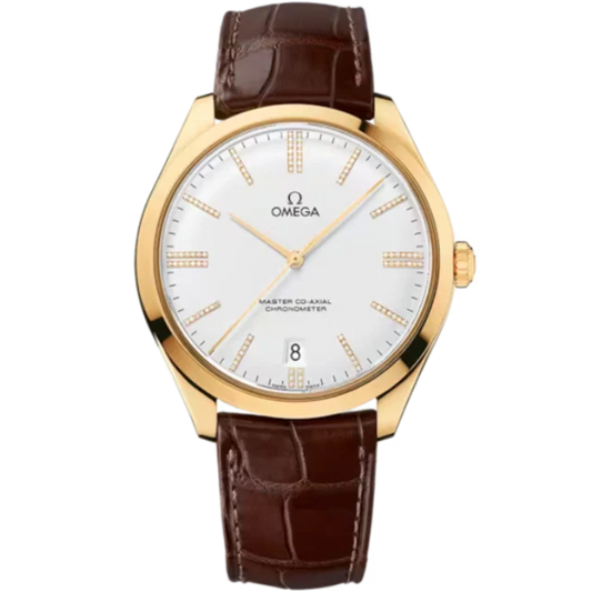 DE VILLE TRÉSOR 40 MM YELLOW GOLD WITH SILVER DIAL