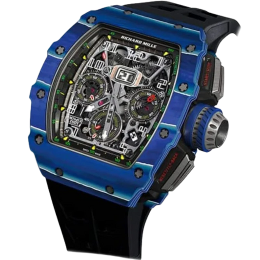 RM 011-03 Jean Todt Flyback Chronograph Automatic Black Rubber Strap Carbon Case
