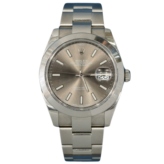 Rolex Datejust Ref. 126300 41MM Stainless Steel Rhodium Dial/Smooth Bezel/Oyster Bracelet