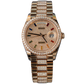 Rolex Day Date Ref. 128345RBR 36mm Rose Gold Pave Rainbow Dial with Pave Bracelet