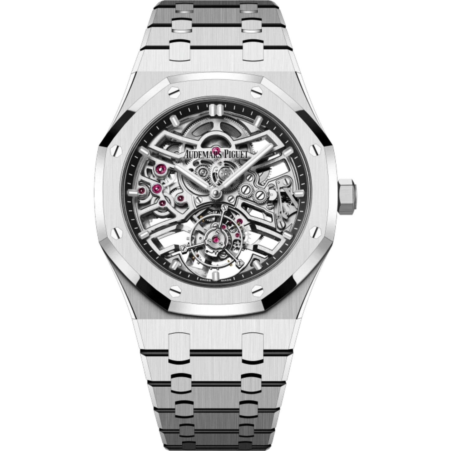 Royal Oak Selfwinding Flying Tourbillon Openworked 41MM Stainless Steel Bracelet Rhodium-Toned Openworked Dial Stainless Steel Case