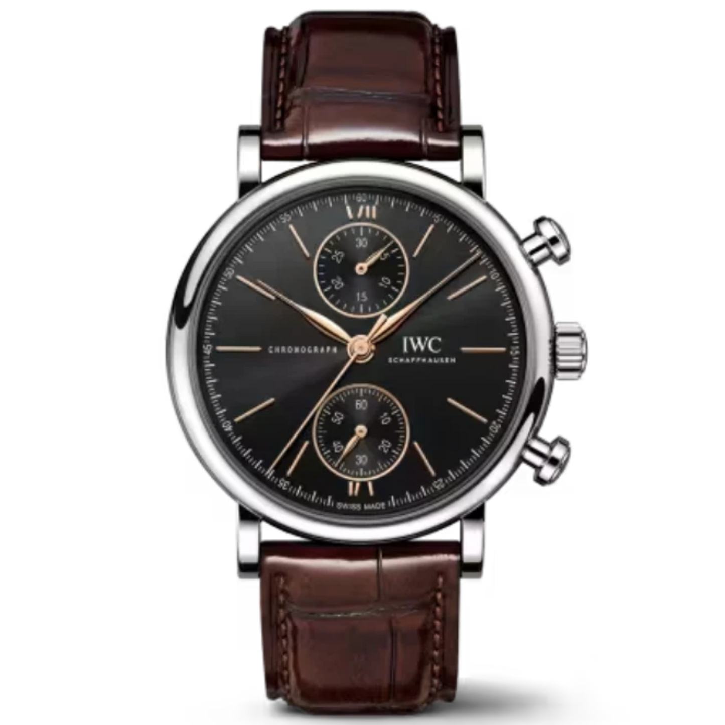 PORTOFINO CHRONOGRAPH 39 MM STAINLESS STEEL WITH BLACK DIAL