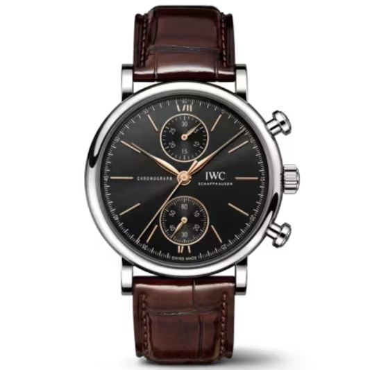 PORTOFINO CHRONOGRAPH 39 MM STAINLESS STEEL WITH BLACK DIAL