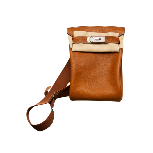 Hermes Hac A Dos PM Backpack Barenia Faubourg Calfskin White Stitching PHW