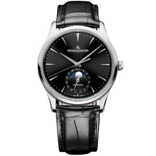 MASTER ULTRA THIN MOON 39 MM STAINLESS STEEL WITH BLACK SUNRAY BRUSH  DIAL