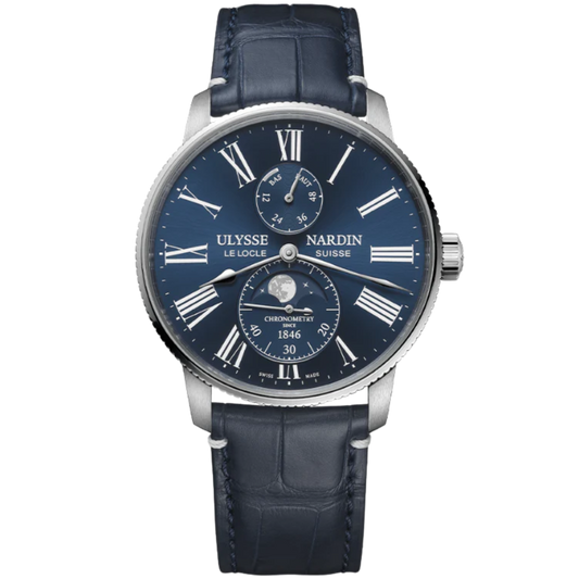 MARINE TORPILLEUR MOONPHASE 42 MM STAINLESS STEEL WITH BLUE DIAL